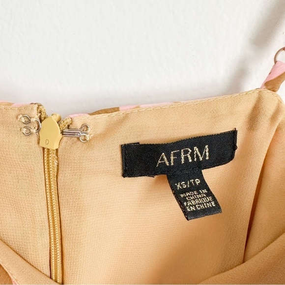 NWOT AFRM Doss Dress in Blush Checkered, Pink and Green Size XS - Picture 12 of 13